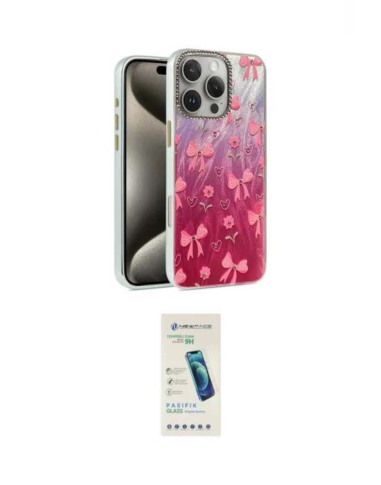 ieg™ iPhone 16 Pro Kılıf Zirve Modern Prime - Şeffaf Pasifik Cam Ekran Koruyucu