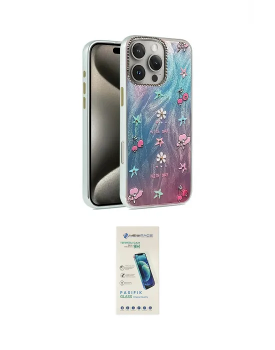 ieg™ iPhone 16 Pro Kılıf Zirve Modern Prime - Şeffaf Pasifik Cam Ekran Koruyucu