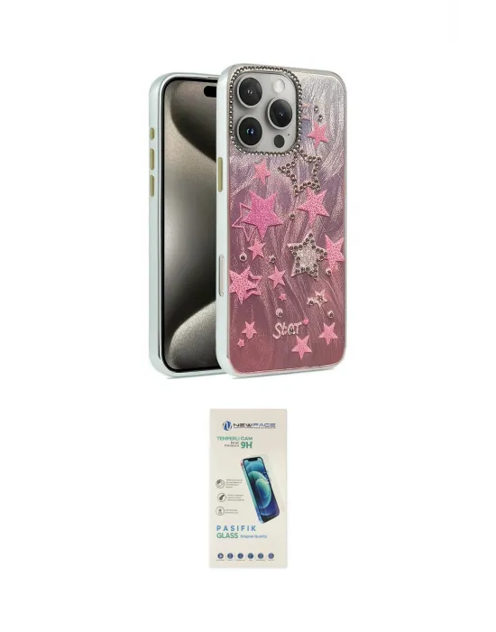 ieg™ iPhone 16 Pro Kılıf Zirve Modern Prime - Şeffaf Pasifik Cam Ekran Koruyucu