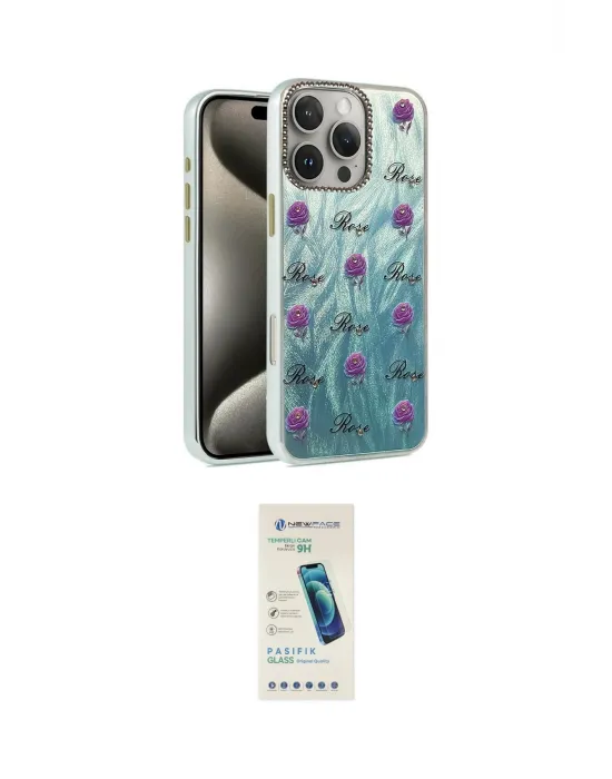 ieg™ iPhone 16 Pro Kılıf Zirve Modern Prime - Şeffaf Pasifik Cam Ekran Koruyucu
