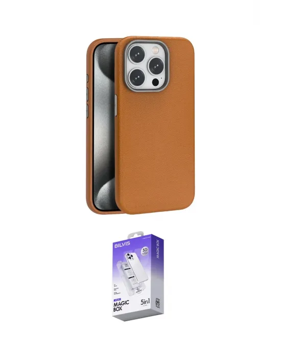 ieg™ iPhone 16 Pro Kılıf Zirve Modern Prime - Siyah Bilvis 5in1 3D Magic Cam Ekran Koruyucu