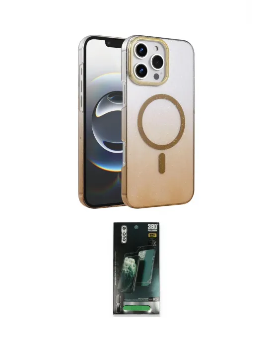 ieg™ iPhone 16 Pro Max Kılıf Ahenk Doku Özel Seri - Siyah 360 Mat Full Body Arka Koruyucu