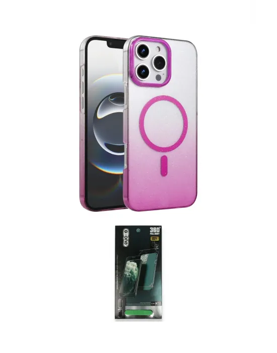 ieg™ iPhone 16 Pro Max Kılıf Ahenk Doku Özel Seri - Siyah 360 Mat Full Body Arka Koruyucu
