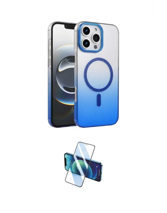 ieg™ iPhone 16 Pro Max Kılıf Ahenk Doku Özel Seri - Siyah 3D Antistatik Cam Ekran Koruyucu