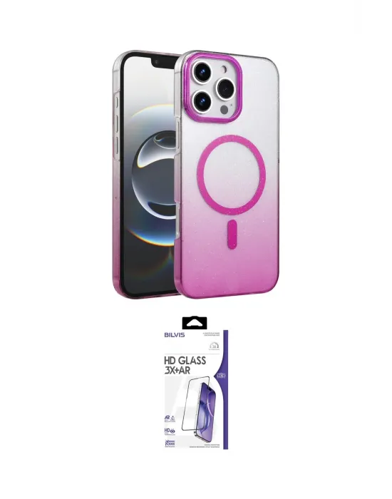 ieg™ iPhone 16 Pro Max Kılıf Ahenk Doku Özel Seri - Siyah Bilvis 3X AR HD Cam Ekran Koruyucu