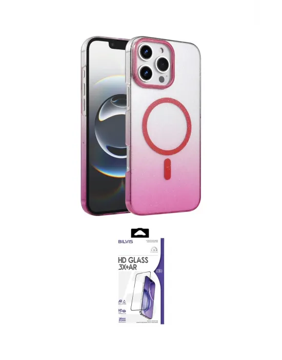 ieg™ iPhone 16 Pro Max Kılıf Ahenk Doku Özel Seri - Siyah Bilvis 3X AR HD Cam Ekran Koruyucu