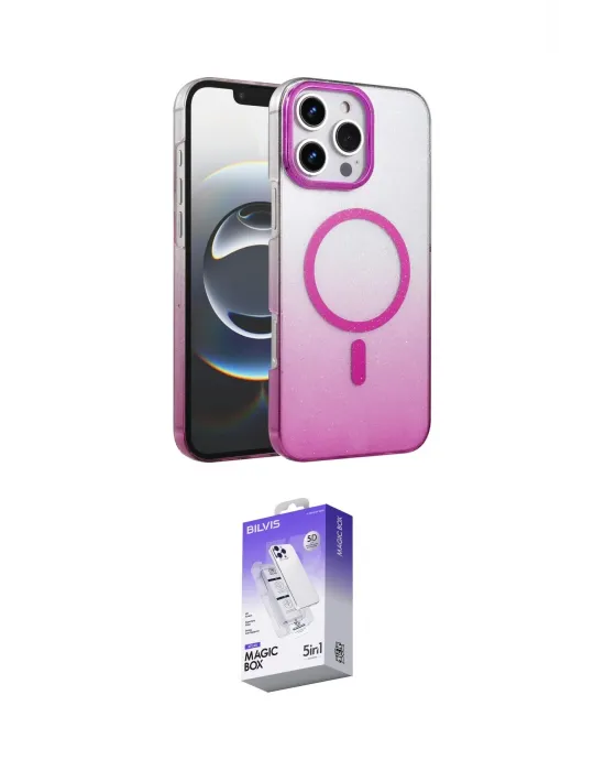 ieg™ iPhone 16 Pro Max Kılıf Ahenk Doku Özel Seri - Siyah Bilvis 5in1 3D Magic Cam Ekran Koruyucu