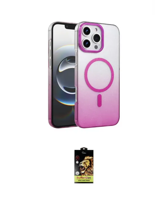 ieg™ iPhone 16 Pro Max Kılıf Ahenk Doku Özel Seri - Siyah Buffer Cam Ekran Koruyucu
