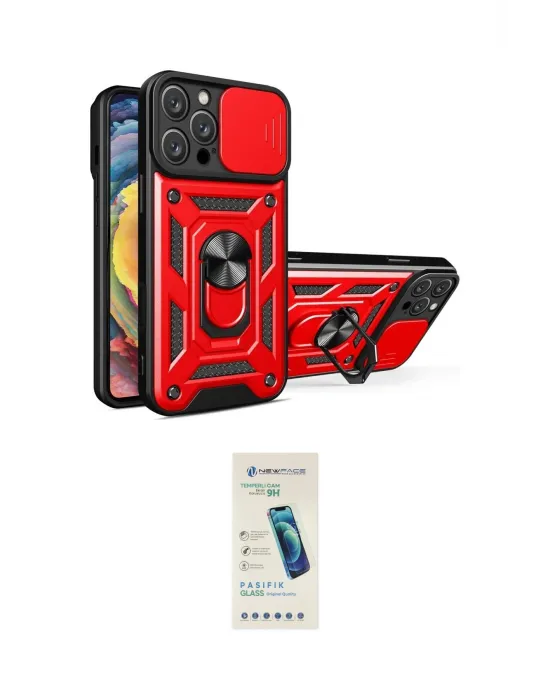 ieg™ iPhone 16 Pro Max Kılıf Ahenk Klasik - Şeffaf Pasifik Cam Ekran Koruyucu