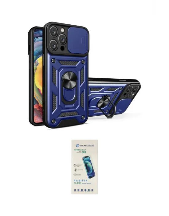ieg™ iPhone 16 Pro Max Kılıf Ahenk Klasik - Şeffaf Pasifik Cam Ekran Koruyucu
