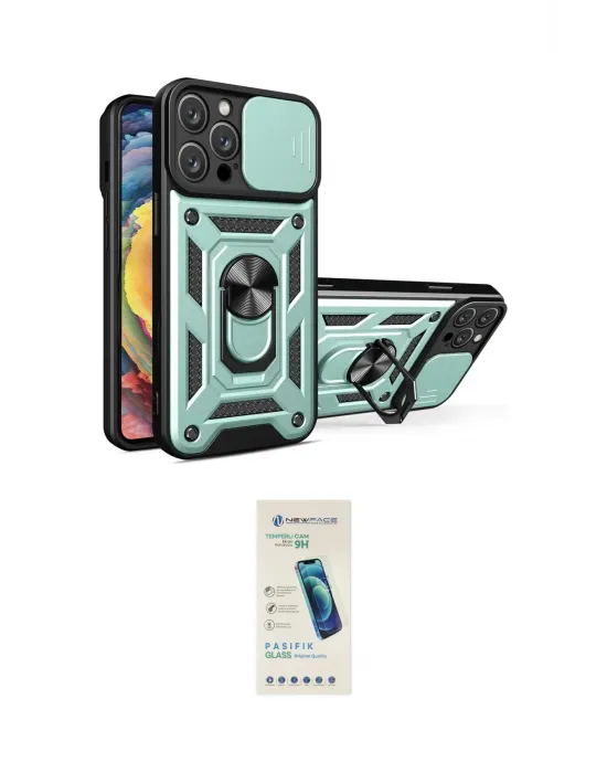ieg™ iPhone 16 Pro Max Kılıf Ahenk Klasik - Şeffaf Pasifik Cam Ekran Koruyucu