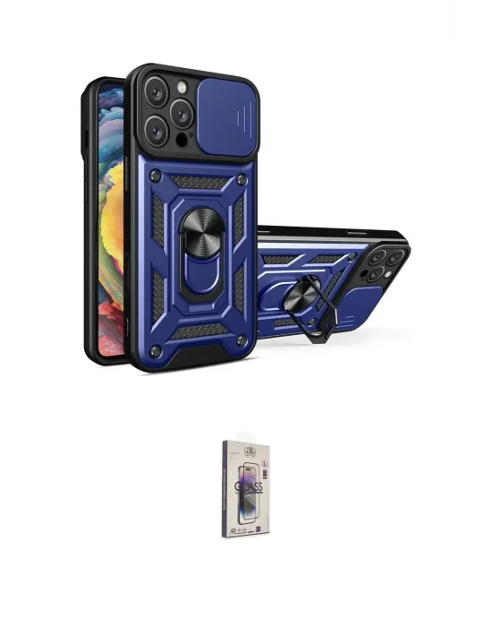 ieg™ iPhone 16 Pro Max Kılıf Ahenk Klasik - Siyah Bilvis 3D Cam Ekran Koruyucu