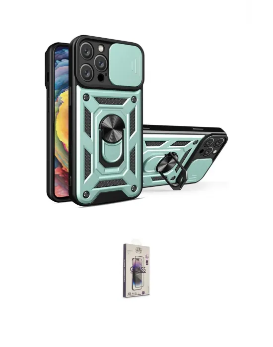 ieg™ iPhone 16 Pro Max Kılıf Ahenk Klasik - Siyah Bilvis 3D Cam Ekran Koruyucu