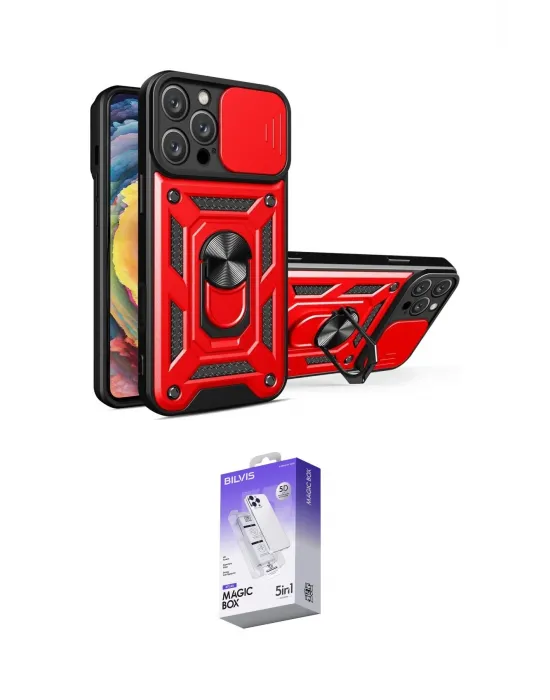 ieg™ iPhone 16 Pro Max Kılıf Ahenk Klasik - Siyah Bilvis 5in1 3D Magic Cam Ekran Koruyucu