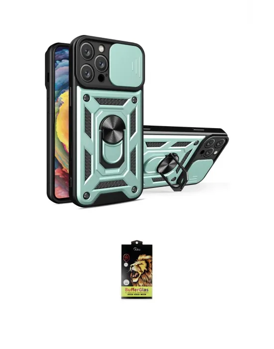 ieg™ iPhone 16 Pro Max Kılıf Ahenk Klasik - Siyah Buffer Cam Ekran Koruyucu