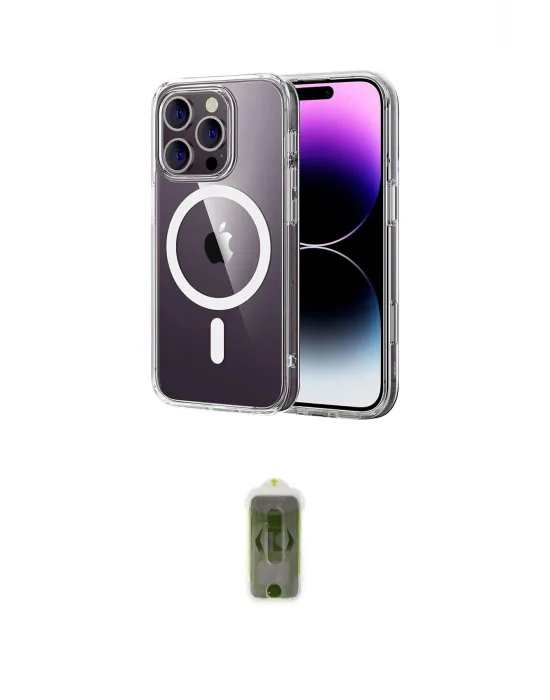 ieg™ iPhone 16 Pro Max Kılıf Ahenk Minimal Serisi - Siyah Joko Magic 5D Hayalet Cam