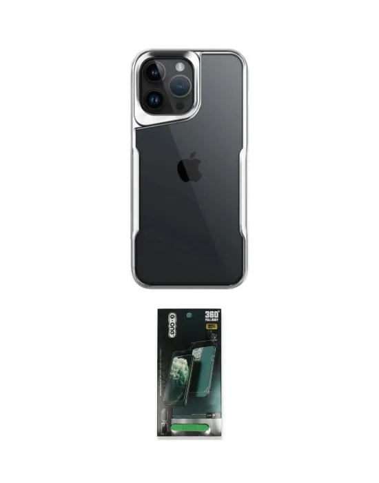 ieg™ iPhone 16 Pro Max Kılıf Akış Çizgi Koleksiyonu - Siyah 360 Mat Full Body Arka Koruyucu