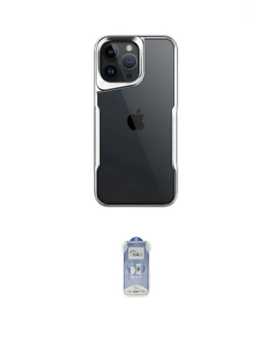 ieg™ iPhone 16 Pro Max Kılıf Akış Çizgi Koleksiyonu - Siyah Joko Magic 5D Cam