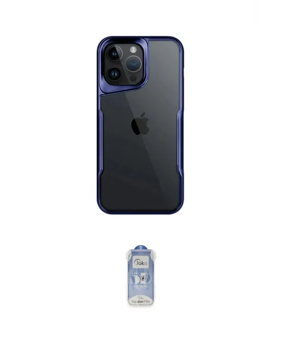ieg™ iPhone 16 Pro Max Kılıf Akış Çizgi Koleksiyonu - Siyah Joko Magic 5D Cam