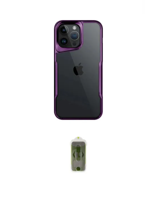 ieg™ iPhone 16 Pro Max Kılıf Akış Çizgi Koleksiyonu - Siyah Joko Magic 5D Hayalet Cam