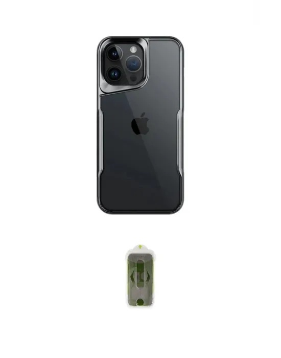 ieg™ iPhone 16 Pro Max Kılıf Akış Çizgi Koleksiyonu - Siyah Joko Magic 5D Hayalet Cam