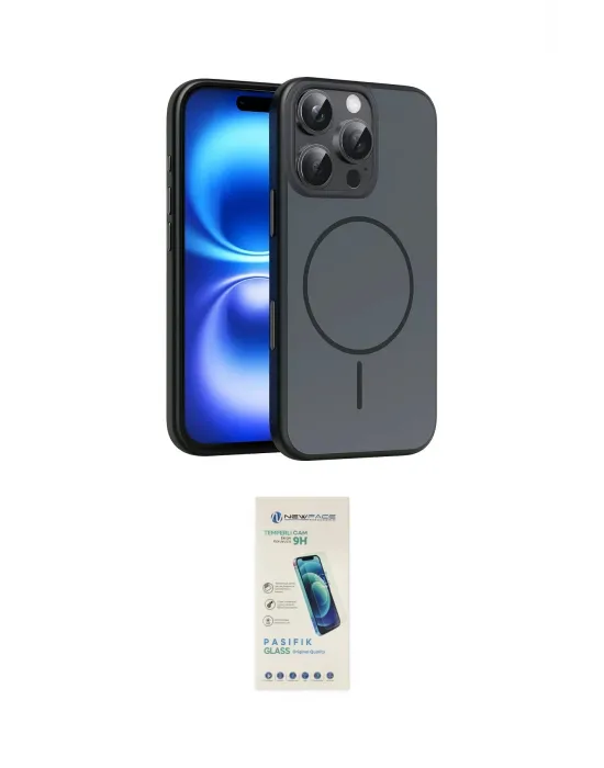 ieg™ iPhone 16 Pro Max Kılıf Atlas Asil Prime - Şeffaf Pasifik Cam Ekran Koruyucu