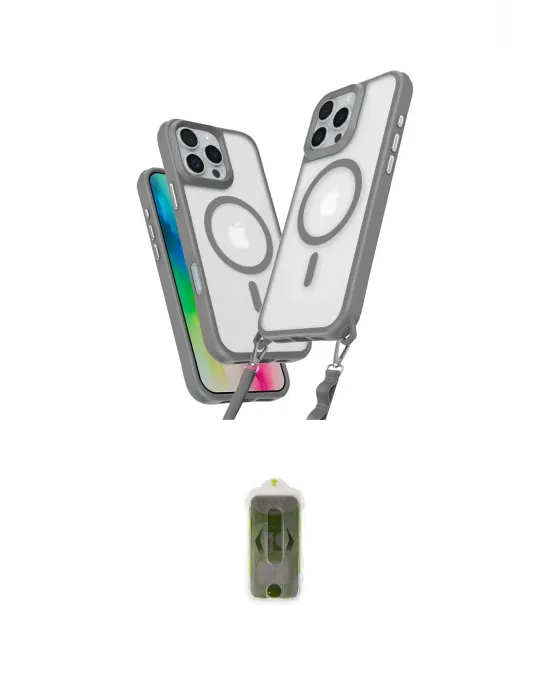 ieg™ iPhone 16 Pro Max Kılıf Atlas Doku Koleksiyonu - Siyah Joko Magic 5D Hayalet Cam