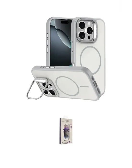 ieg™ iPhone 16 Pro Max Kılıf Çekirdek Klasik - Siyah Bilvis 3D Cam Ekran Koruyucu