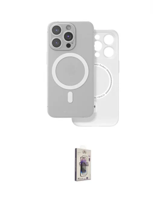 ieg™ iPhone 16 Pro Max Kılıf Çekirdek Klasik - Siyah Bilvis 3D Cam Ekran Koruyucu