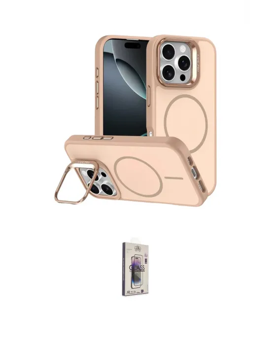 ieg™ iPhone 16 Pro Max Kılıf Çekirdek Klasik - Siyah Bilvis 3D Cam Ekran Koruyucu