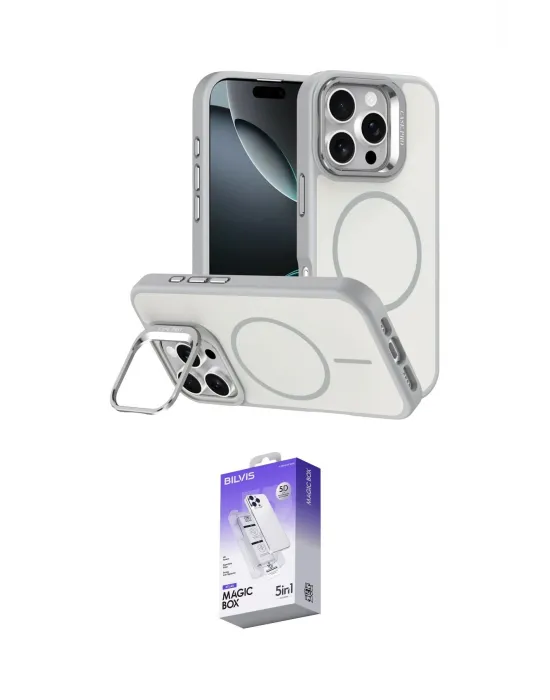 ieg™ iPhone 16 Pro Max Kılıf Çekirdek Klasik - Siyah Bilvis 5in1 3D Magic Cam Ekran Koruyucu