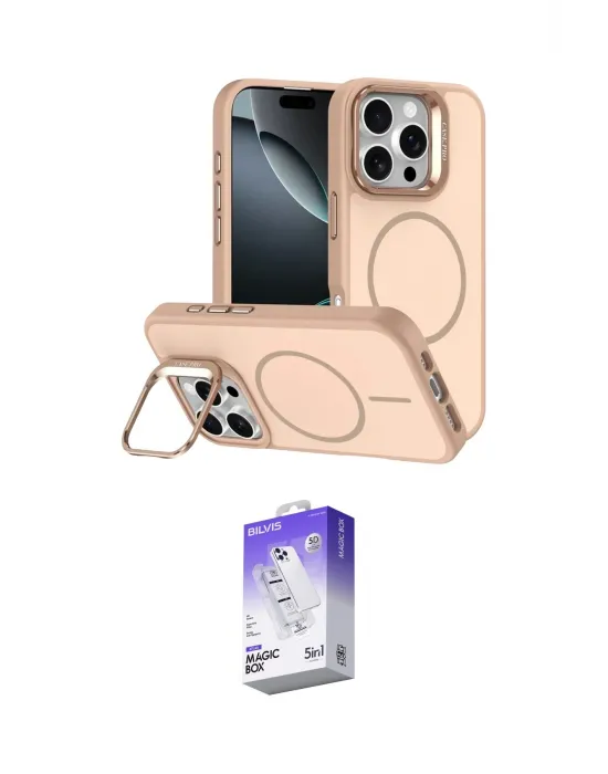 ieg™ iPhone 16 Pro Max Kılıf Çekirdek Klasik - Siyah Bilvis 5in1 3D Magic Cam Ekran Koruyucu