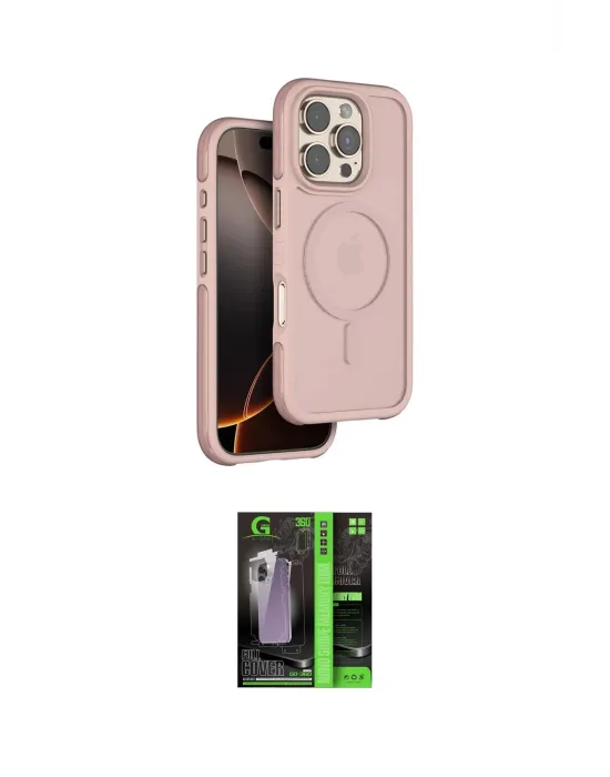 ieg™ iPhone 16 Pro Max Kılıf Çekirdek Minimal Prime - Şeffaf 360 Full Body Arka Koruyucu