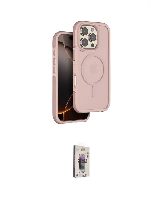 ieg™ iPhone 16 Pro Max Kılıf Çekirdek Minimal Prime - Siyah Bilvis 3D Cam Ekran Koruyucu