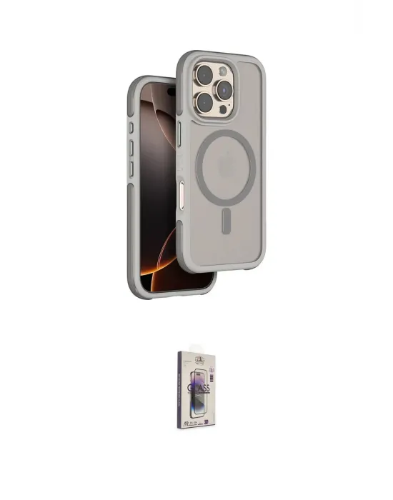 ieg™ iPhone 16 Pro Max Kılıf Çekirdek Minimal Prime - Siyah Bilvis 3D Cam Ekran Koruyucu