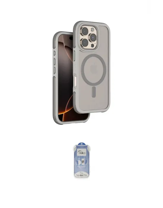 ieg™ iPhone 16 Pro Max Kılıf Çekirdek Minimal Prime - Siyah Joko Magic 5D Cam