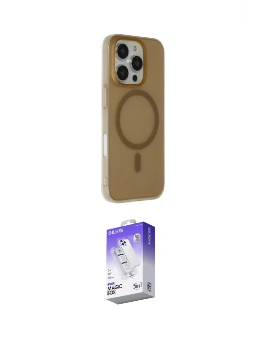 ieg™ iPhone 16 Pro Max Kılıf Çekirdek Modern Prime - Siyah Bilvis 5in1 3D Magic Cam Ekran Koruyucu