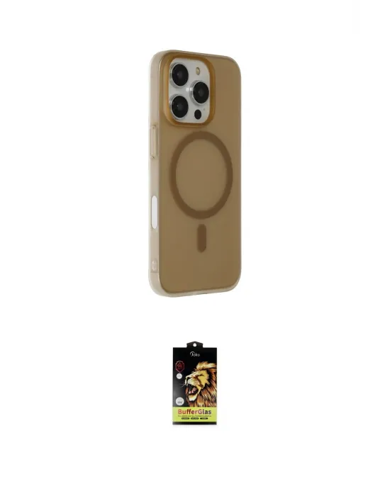 ieg™ iPhone 16 Pro Max Kılıf Çekirdek Modern Prime - Siyah Buffer Cam Ekran Koruyucu