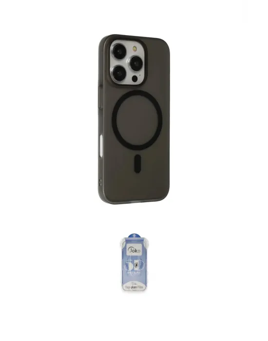 ieg™ iPhone 16 Pro Max Kılıf Çekirdek Modern Prime - Siyah Joko Magic 5D Cam