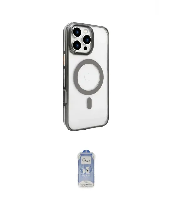 ieg™ iPhone 16 Pro Max Kılıf Doruk Doku Özel Seri - Siyah Joko Magic 5D Cam