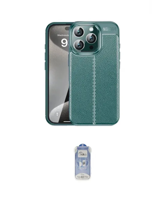 ieg™ iPhone 16 Pro Max Kılıf Doruk Klasik Özel Seri - Siyah Joko Magic 5D Cam
