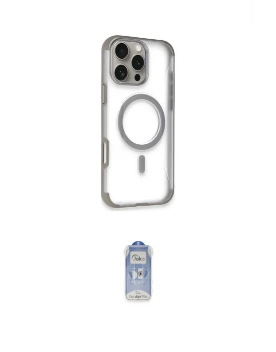 ieg™ iPhone 16 Pro Max Kılıf Eksen Klasik Koleksiyonu - Siyah Joko Magic 5D Cam