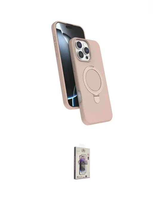 ieg™ iPhone 16 Pro Max Kılıf İz Işık Koleksiyonu - Siyah Bilvis 3D Cam Ekran Koruyucu