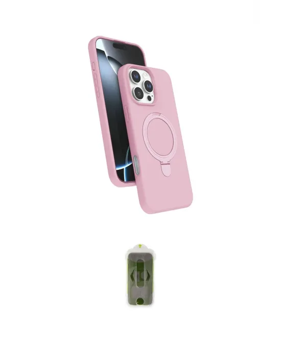 ieg™ iPhone 16 Pro Max Kılıf İz Işık Koleksiyonu - Siyah Joko Magic 5D Hayalet Cam