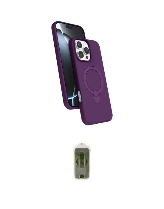ieg™ iPhone 16 Pro Max Kılıf İz Işık Koleksiyonu - Siyah Joko Magic 5D Hayalet Cam