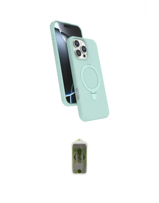 ieg™ iPhone 16 Pro Max Kılıf İz Işık Koleksiyonu - Siyah Joko Magic 5D Hayalet Cam