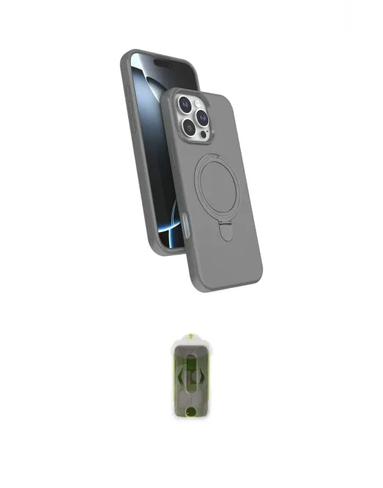ieg™ iPhone 16 Pro Max Kılıf İz Işık Koleksiyonu - Siyah Joko Magic 5D Hayalet Cam