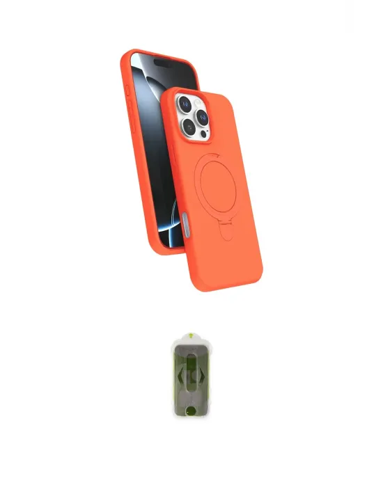 ieg™ iPhone 16 Pro Max Kılıf İz Işık Koleksiyonu - Siyah Joko Magic 5D Hayalet Cam