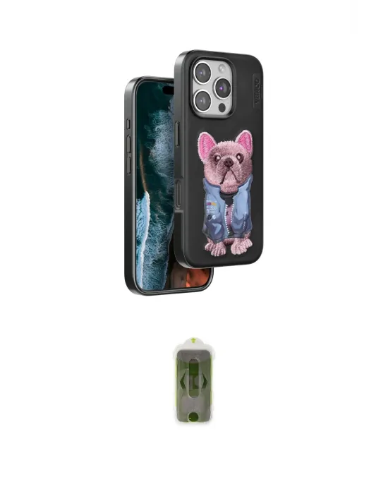ieg™ iPhone 16 Pro Max Kılıf İz Minimal Koleksiyonu - Siyah Joko Magic 5D Hayalet Cam