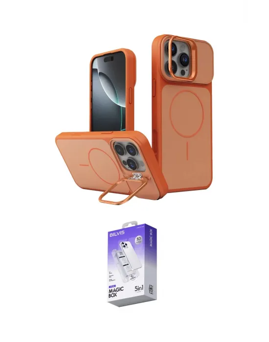 ieg™ iPhone 16 Pro Max Kılıf İz Modern Prime - Siyah Bilvis 5in1 3D Magic Cam Ekran Koruyucu